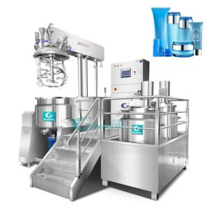 200L Hydraulic Lifting Vacuum Homogeneous Emulsifying Machine Lotion Cream Cosmetic Mixing Machine Shampoo Detergent Mixer