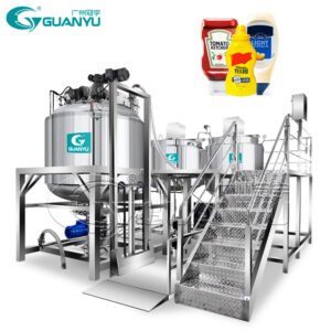 2000l High Shear Mayonnaise Vacuum Homogenizing Emulsifying Tank Homogenization Tomato Sauce Emulsifying Machine