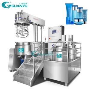 100L 50L cosmetic cream making machine lotion gel vacuum emulsifying mixer machine emulsion production line