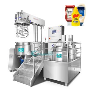 Guanyu Stainless Steel 200L Mayonnaise Making Machine Vacuum Emulsifying Homogenizing Machine PLC/buttom Control Emulsifier