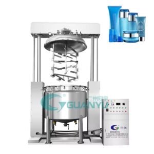 Fixed Type Hydraulic Lifting Vacuum Homogeneous Emulsifier Various Ointments Viscosity Fluid Paste Cream Cosmetic Making Machine