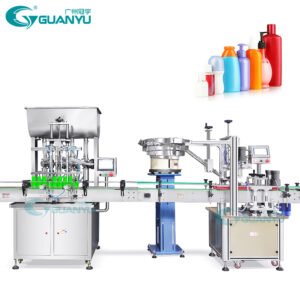 Automatic Dishwashing Shampoo Bottle Filling Machine Detergent Hand Wash Liquid Soap Bottle Filling Capping Labeling Machine