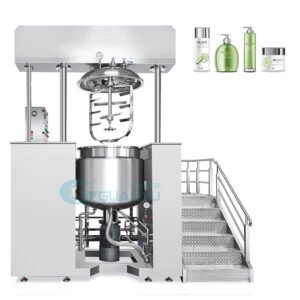 Guanyu 500L Cosmetics Emulsifier Double Jacketed Vacuum Homogenizer Mixer Beauty Cream Toothpaste Making Machine