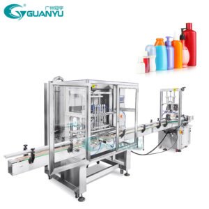 Guanyu Full Automatic 6 Heads Essential Oil Liquid Soap Bottles Filling Machine Automatic Shampoo Bottle Filling Machine
