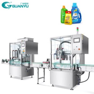 Full Automatic 2 Heads Shampoo Liquid Soap Production Line Chemical Hand Wash Liquid Detergent Soap Filling Capping Machine