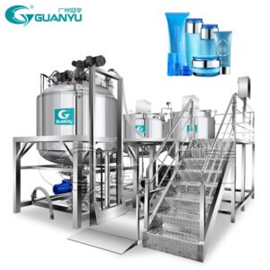 Guanyu 500~5000l Fixed Type Vacuum Homogenizer Emulsifying Mixer Face Cream Body Lotion Making Machine