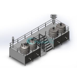 Electric Heat Homogenizing Mixing Vessel Liquid Washing Stirring Pot Steam Heating Shampoo Mixing Tank With Weighing System