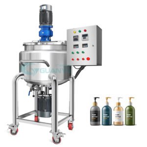 50L 100L Movable Shampoo Making Machine Shower Gel Detergent Mixer Cosmetic Cream Homogenizer Mixing Tank Chemical Equipment