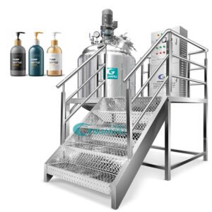 Stainless steel mirror polish shampoo mixing tank cosmetic cream production lotion homogenizer emulsifier machine