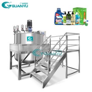 Double-Layer Jacket Electric Heating Shampoo Making Machine Detergent Mixing Machine Detergent Liquid Soap Mixer Blending Tank