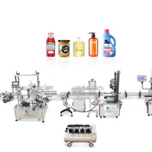 Automatic Filling Capping Labeling Production Line Cream Liquid Cosmetic Body Lotion Shampoo  Detergent Liquid Filling Machine