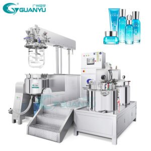 Body Lotion Emulsifier Machine Cosmetic Emulsifying Mixing Equipment Vacuum Mixer Blender Machine for Making Cosmetics Cream