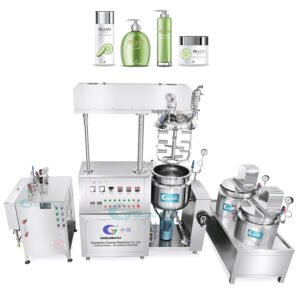 Vacuum Emulsifying Machine Vacuum Homogenizing Emulsification Blender Mixer Tank For Cosmetic Cream  , skin cream,غسول