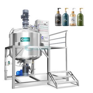 2000L Vacuum Homogeneous Mixing Tank Fluid Paste Body Lotion Face Cleanser Hand Cream Cosmetic Mixing Machine Detergent Mixer