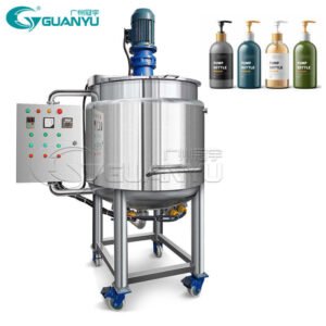 Guanyu 200l Liquid Soap Stainless Steel Stirred Reactor Mixing Tank Dishwasher Detergents Liquid Making Machine