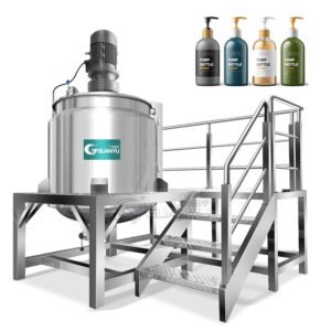 500L Liquid heating Mixing Tank Agitator Liquid Mixer Mixing Tank Automatic Soap Making Machine Cosmetic Emulsifier