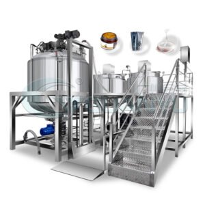 GUANYU 200~2000L Lotion Cream Homogenizing Emulsifier Mixer Cosmetic Vacuum Emulsifying Homogenizer Jacket Heated Mixer
