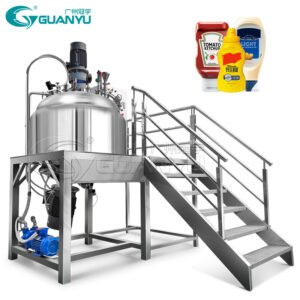 Vacuum Emulsifying Cosmetic Homogenizer Mixer Tomato Paste Petroleum Jelly Making Machine with CE ISO