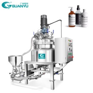 Stationary Vacuum Homogenizing Mixer Tank Hair Dye Shower Gel Fix Type Vacuum Homogenizer Mixing Machine Past Blender Vessel