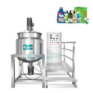 300 L Vacuum Lotion Shampoo Homogenizer Emulsifying Emulsifier Mixer Machine Skincare Cosmetic Cream Toothpaste Making Machine