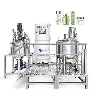 Guanyu 100L Cosmetic Lotion Cream Mixer Blender Homogenizer Ointment Vacuum Emulsifying Emulsifier Cosmetic Cream Making Machine