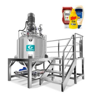 Automatic Toothpaste Lotion Making Machine Cosmetic Shampoo Hair Wash Vacuum Emulsifier Mixer Lotion Mixing Machine