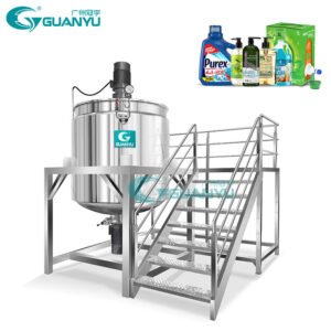 2000L Mixing Tank Homogenizing Soap Making Machine Liquid Cosmetic Cream Mixer Shampoo Stainless Steel