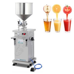 Semi Automatic Spray Can Drink Juice Paste Honey Oil syrup Small bottle Paste Liquid Filling Machine Pneumatic filling equipment