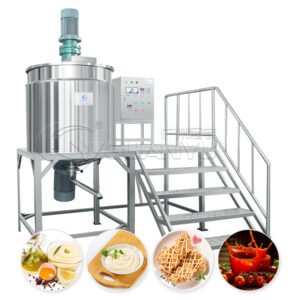 Gmp Standard Fully Automatic Shampoo Liquid Detergent Mixer Industrial Peanut Butter Tomato Ketchup Cream Cheese Making Machine