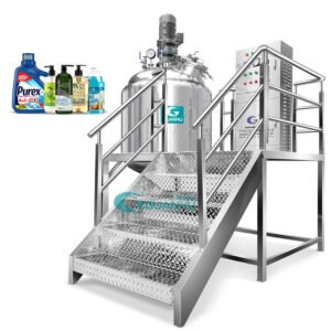 Liquid Soap Vacuum Emulsifying Mixer Conditioner Hair Essential Oil Mixing Production Line Shampoo Electric Heating Agitator