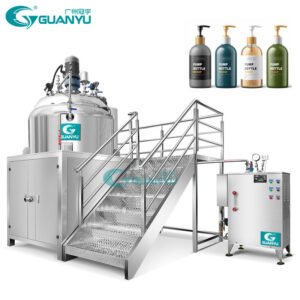 Cosmetics Facial Body Cream Ointment Vacuum Emulsifier Mixer with Water Oil Phase Steam Heat Homogenizer mixing machine