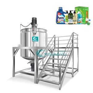 500l 1000l Emulsifying Tank Lotion Machine Vacuum Emulsifier Mixer Homogenizer Cosmetic For Liquid Foundation Making
