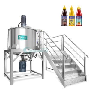 Toothpaste Manufacturing plant Tank With heating cooling Function Vessel For Liquid Laundry Vacuum Emulsification Mixer Pot