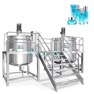 homogenizer Mixer with Agitator tank for making liquid soap shampoo lotion gel reactor mixing machine